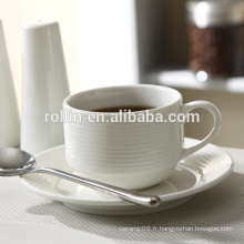 Hot Sale Coffee Cup, caisses dotées Coupe de porcelaine Espresso, Coupe de porcelaine Commercia